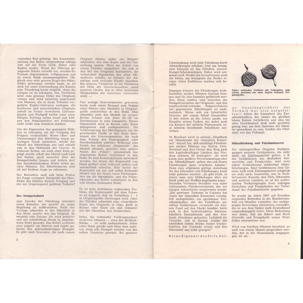 Aureus Nr. 3 1960 German Numismatic Journal Coin Counterfeiting Munich - Picture 3 of 3